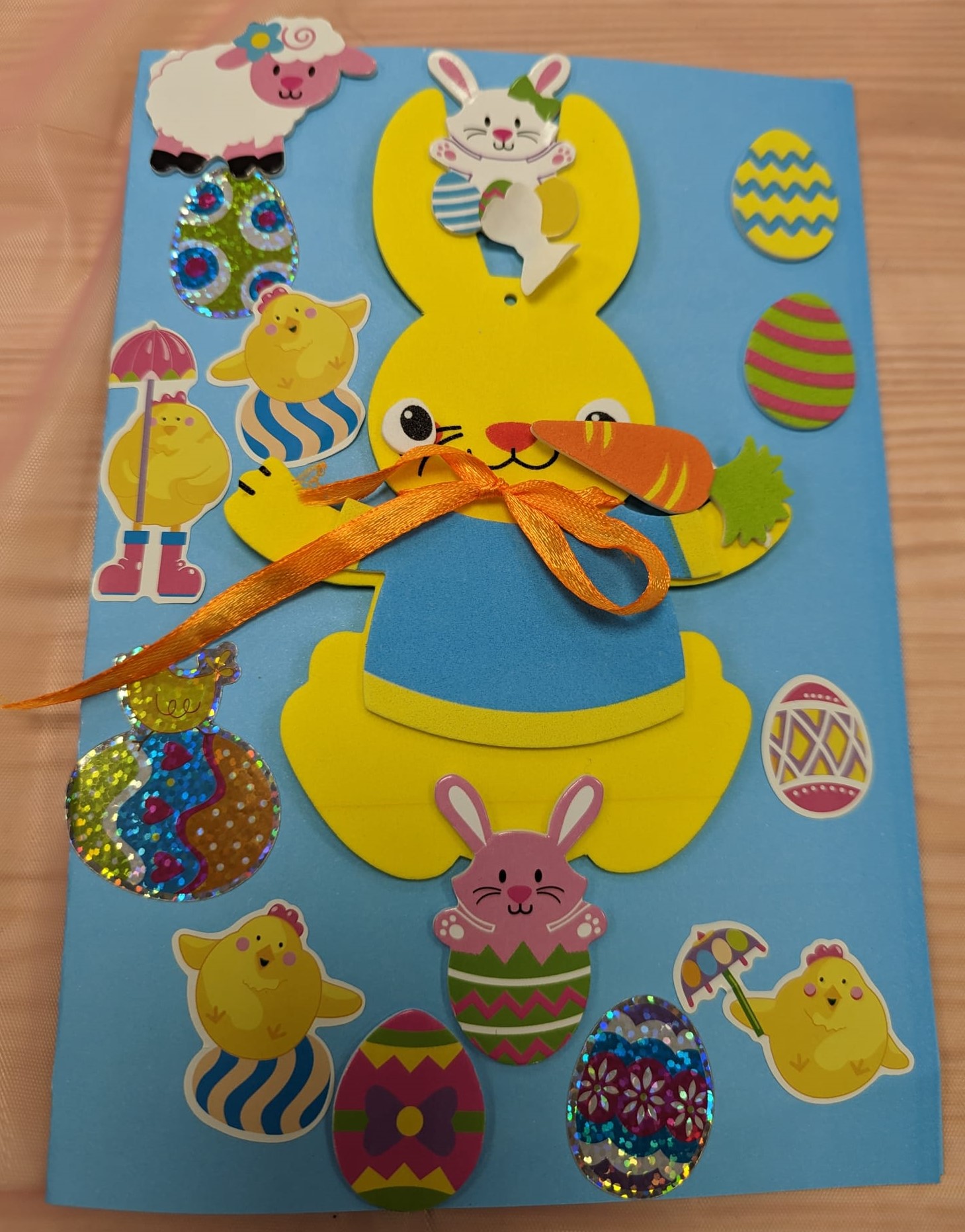 a colourful easter card