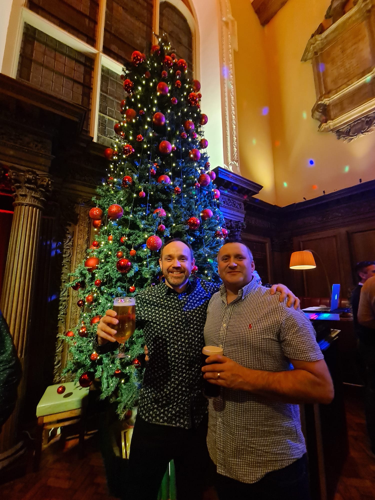The Northmen beside a Christmas tree