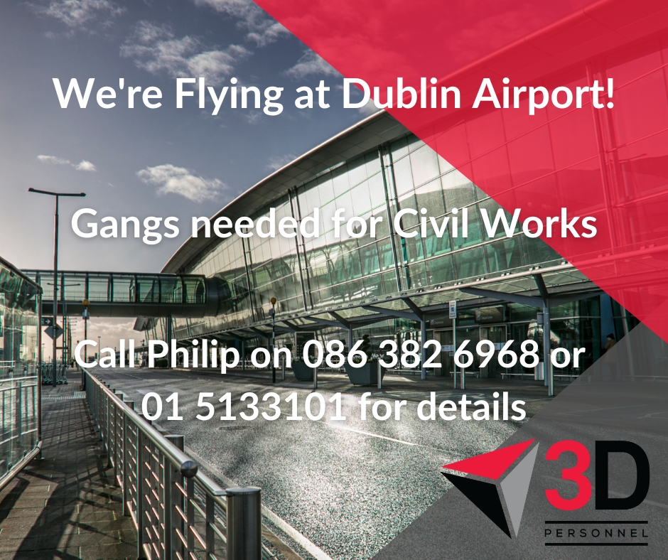 3D Dublin Airport Jobs Graphic