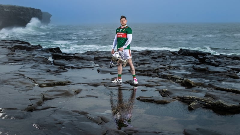 Pádraig O’Hora from Mayo on rugged coastline at the Allianz Football Leagues 2023 launch
